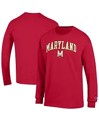 Champion Men's Maryland Terrapins Arch Over Logo Long Sleeve T-Shirt