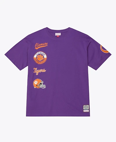 Mitchell & Ness Men's Purple Clemson Tigers Double Clutch Premium T-Shirt