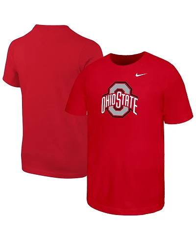 Nike Big Boys and Girls Scarlet Ohio State Buckeyes Logo T-Shirt