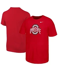 Nike Big Boys and Girls Scarlet Ohio State Buckeyes Logo T-Shirt