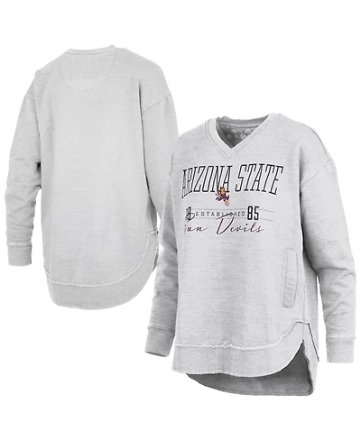 Pressbox Women's Arizona State Sun Devils Marcus East Hall Poncho V-Neck Graphic Sweatshirt