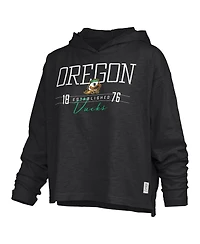 Pressbox Women's Oregon Ducks Castillo Slub Long-Sleeve Hooded T-Shirt