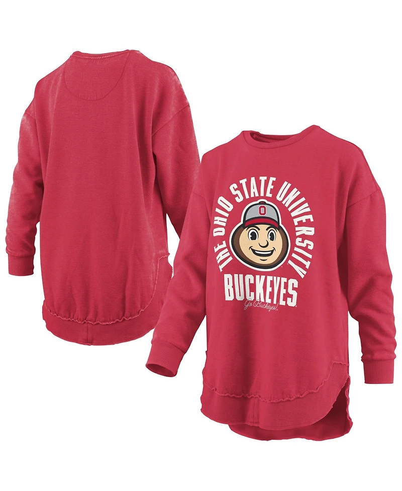 Pressbox Women's Ohio State Buckeyes Blitz Long-Sleeve Graphic T-Shirt