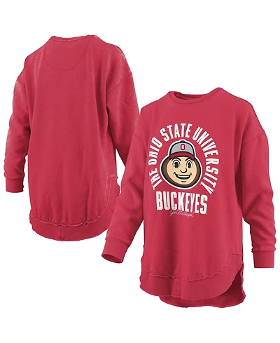 Pressbox Women's Ohio State Buckeyes Blitz Long-Sleeve Graphic T-Shirt