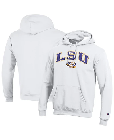 Champion Men's Lsu Tigers Arch Over Logo Fleece-lined Pullover Hoodie