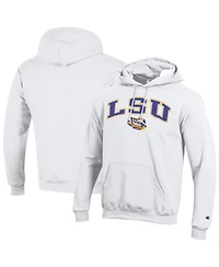 Champion Men's Lsu Tigers Arch Over Logo Fleece-lined Pullover Hoodie