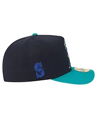 New Era Men's Navy/Teal Seattle Mariners Cartoon A-Frame 59FIFTY Fitted Hat