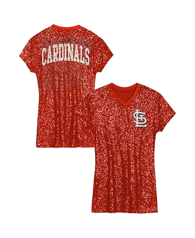 Outerstuff Girls Preschool Red St. Louis Cardinals Sequin V-Neck Dress