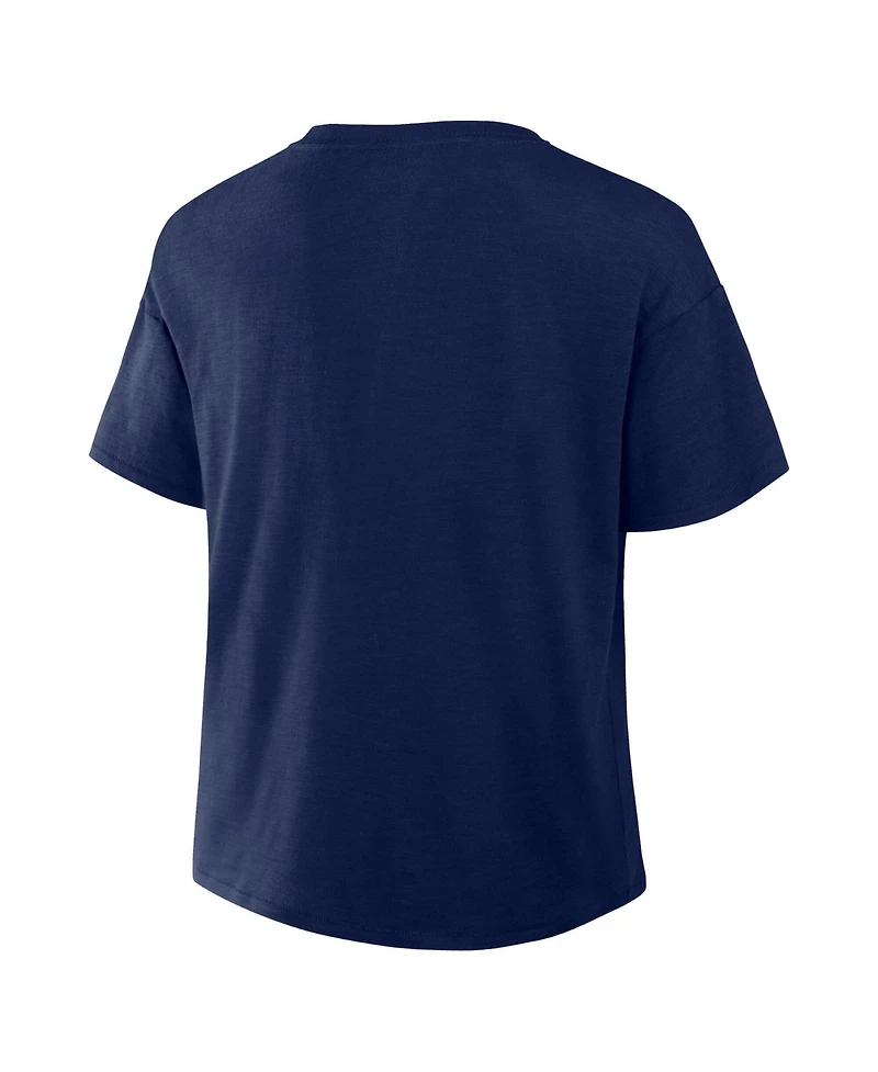 Fanatics Women's Cleveland Guardians Boxy Slub Notch Neck T-Shirt