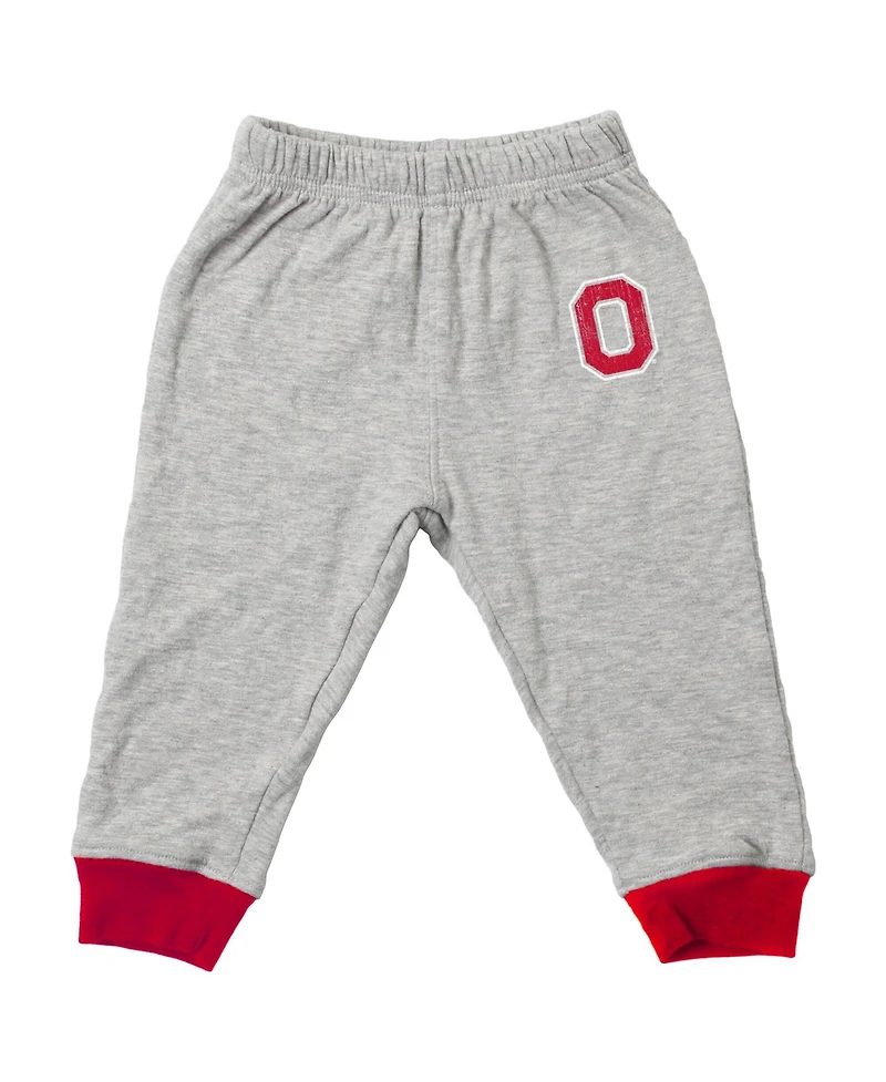 Wes & Willy Baby Boys and Girls Gray Ohio State Buckeyes Jie Hopper Set