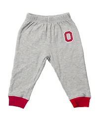 Wes & Willy Baby Boys and Girls Gray Ohio State Buckeyes Jie Hopper Set