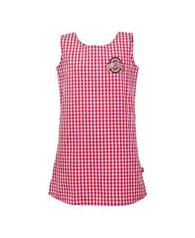 Garb Girls Toddler Scarlet Ohio State Buckeyes Woven Gingham Dress