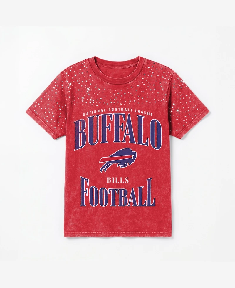Gameday Couture Women's Buffalo Bills Sparkle Score Washed Micro Rhinestone T-Shirt