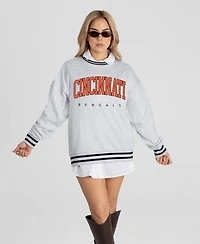 Gameday Couture Women's Cincinnati Bengals Oversized Pullover Sweatshirt