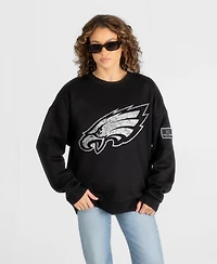 Gameday Couture Women's Philadelphia Eagles Bold Move Oversized Crewneck Graphic Sweatshirt