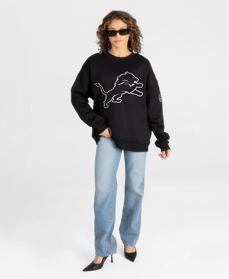 Gameday Couture Women's Detroit Lions Bold Move Oversized Dropped-Shoulder Sweatshirt