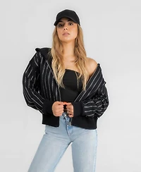 Gameday Couture Women's Denver Broncos Eyes on the Prize Cropped Full-Zip Hoodie