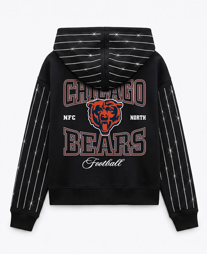 Gameday Couture Women's Eyes on the Prize Chicago Bears Full-Zip Mid-Crop Hoodie