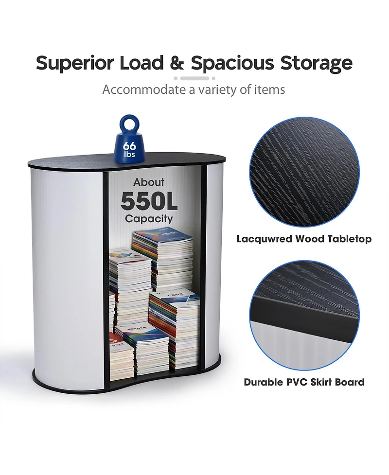 Yescom 2 Pack Portable Tradeshow Podium Table Display Exhibition Counter Stand with Carrying Bag