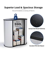Yescom 2 Pack Portable Tradeshow Podium Table Display Exhibition Counter Stand with Carrying Bag