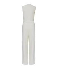 Quiz Women's Scuba Crepe Frill Buckle Dress - White