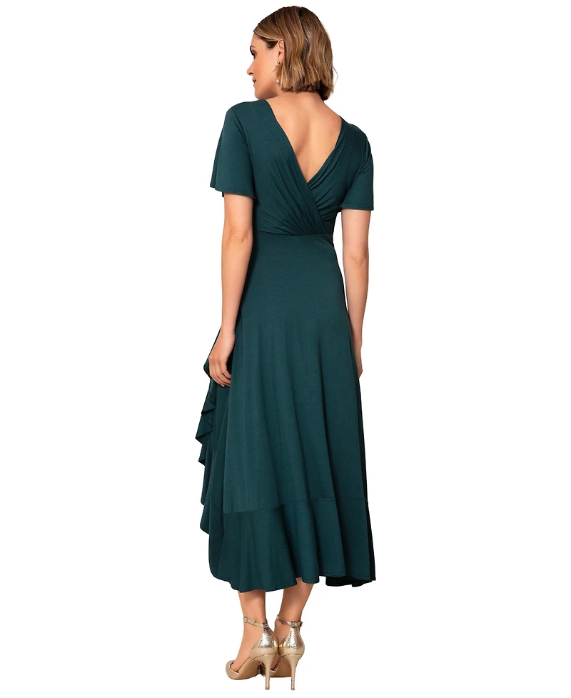 Alie Street London Women's Waterfall Ruffle Wrap Midi Dress