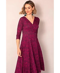 Alie Street London Women's Sculpted Fit Flare Midi Dress