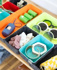 three by three Felt-Like-It Expandable Felt Bins, Set of 8