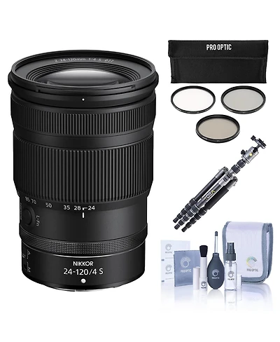 Nikon Nikkor Z 24-120mm f/4 S Travel Zoom Lens Bundle for Nikon Z Cameras