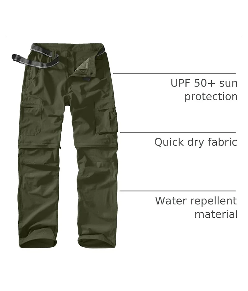 Piscifun Mens Convertible Zip Off Hiking Cargo Pants Quick Dry Upf 50 Water Resistant Outdoor