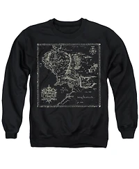 Lord Of The Rings Men's Map Me Long-Sleeve Graphic Crewneck Sweatshirt