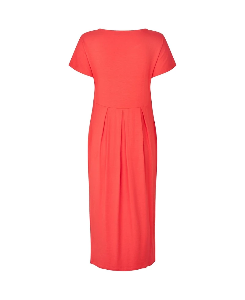 Masai Copenhagen Women's A-Line Gathered-Waist Short-Sleeve Midi Dress