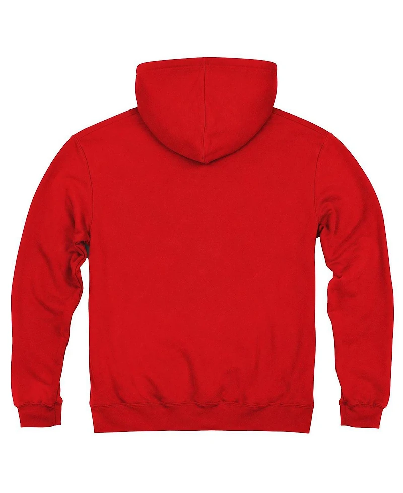 Sesame Street Men's Elmo Face Graphic Pullover Long-Sleeve Cotton-Polyester Blend Hoodie