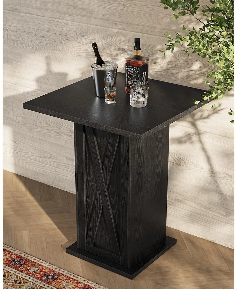 Tribesigns Bar Table, 39.4" H Square High Top Pub Table