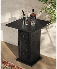 Tribesigns Bar Table, 39.4" H Square High Top Pub Table