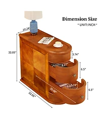 Streamdale Furniture Wood End Table with 2 Drawers