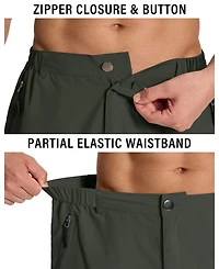 Piscifun Mens Hiking Cargo Shorts 6 Zipper Pockets Quick Dry Lightweight Upf 50 Water Resistant Golf Fishing Casual Wear