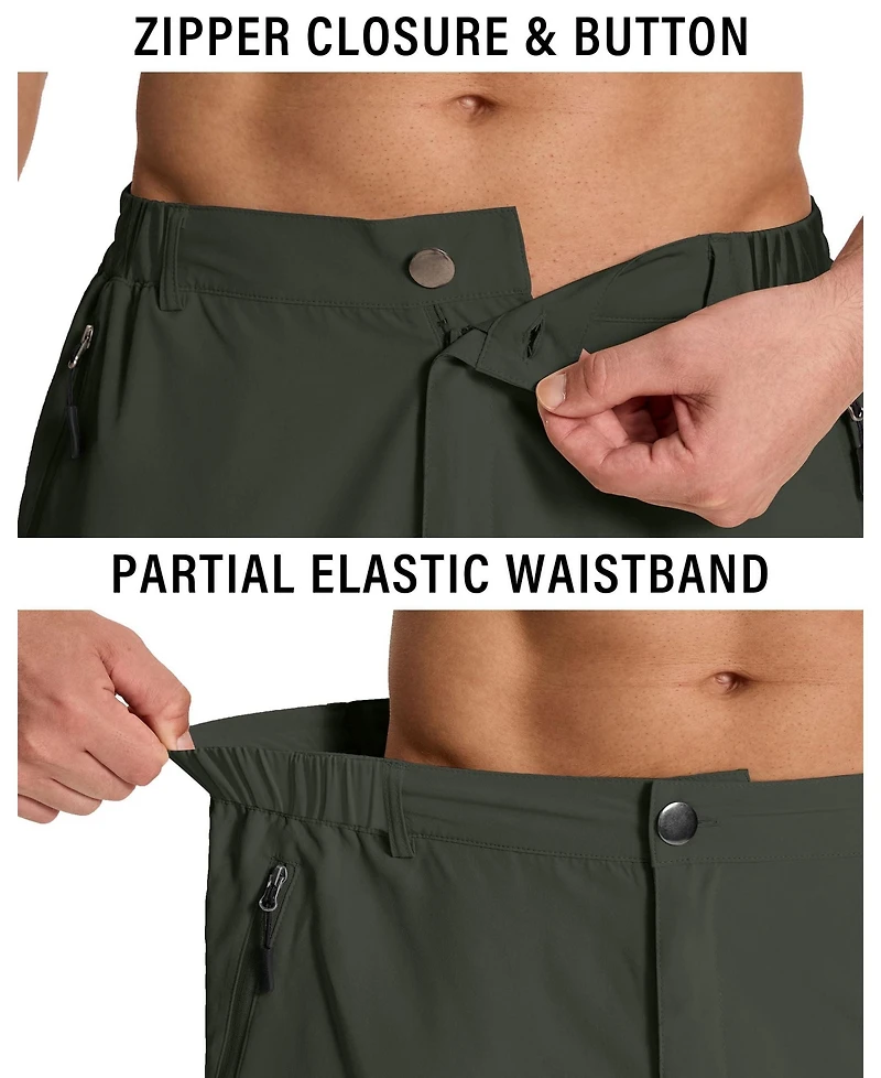 Piscifun Mens Hiking Cargo Shorts 6 Zipper Pockets Quick Dry Lightweight Upf 50 Water Resistant Golf Fishing Casual Wear