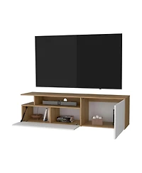 Fm Furniture Dilkon Tv Stand with Drop-Down Door, Hinged Door, Open Shelves,Cable Management