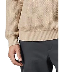 Hope & Henry Men's Organic Mock Neck Waffle Sweater