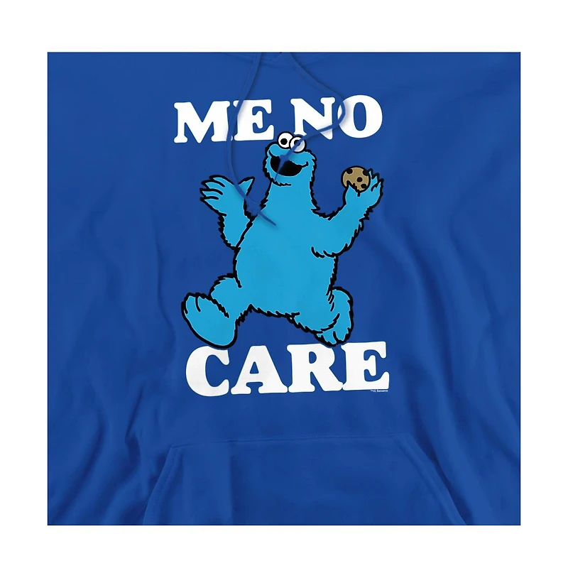 Sesame Street Men's Cookie Monster Me No Care Pull-Over Hoodie