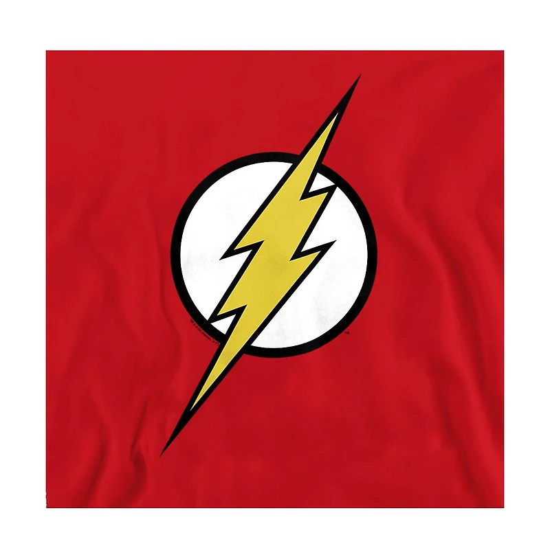 Justice League Men's Flash Logo Graphic Long-Sleeve Crewneck Sweatshirt