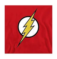 Justice League Men's Flash Logo Graphic Long-Sleeve Crewneck Sweatshirt