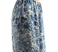 Bcx Juniors' Floral-Print Wide-Leg Pull-On Pant