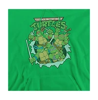 Teenage Mutant Ninja Turtles Men's Retro Group Graphic Pull-Over Hoodie