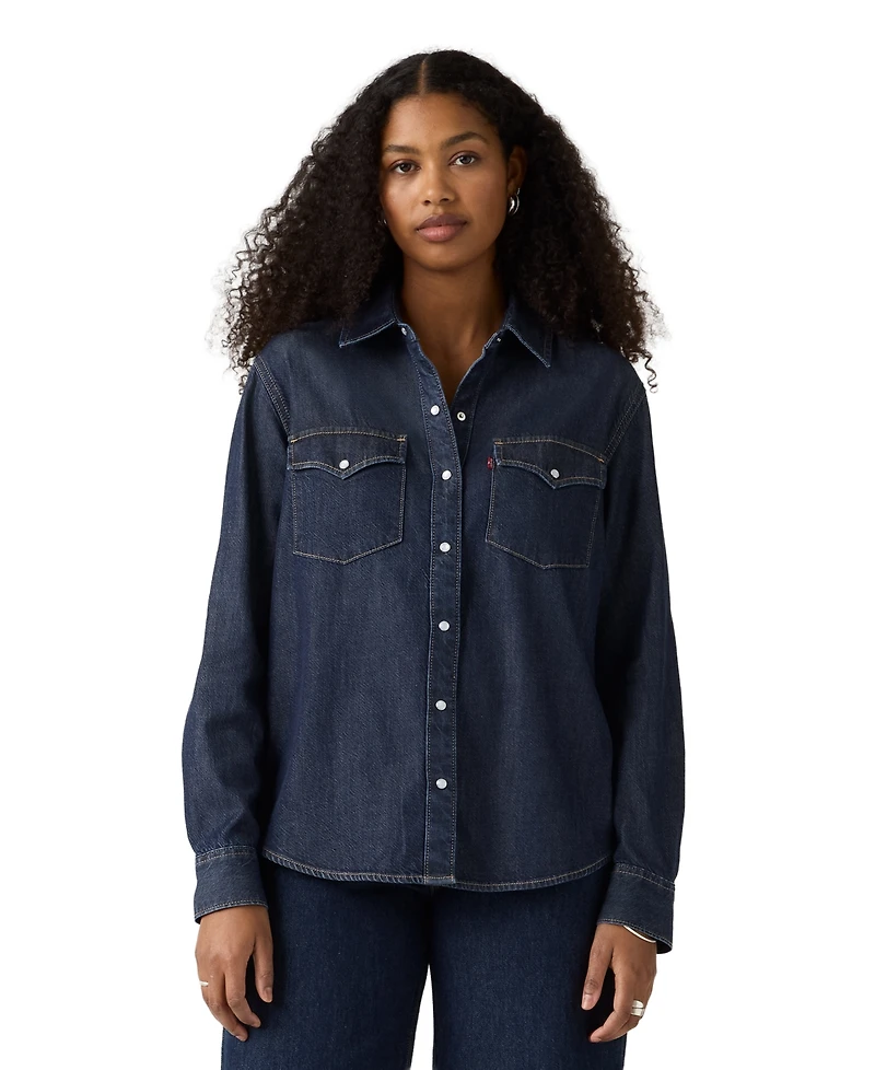 Levi's Women's Evans Relaxed Western Long-Sleeve Denim Shirt