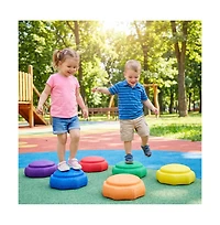 Slickblue 6-Piece Kids Balance Stepping Stones for Sensory Play, Ages 3+