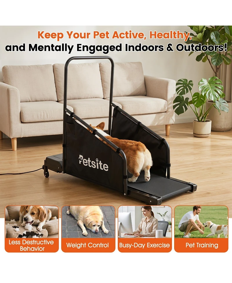 Gymax Dog Treadmill for Small and Medium Dogs with Remote Control and Lcd Display for Home