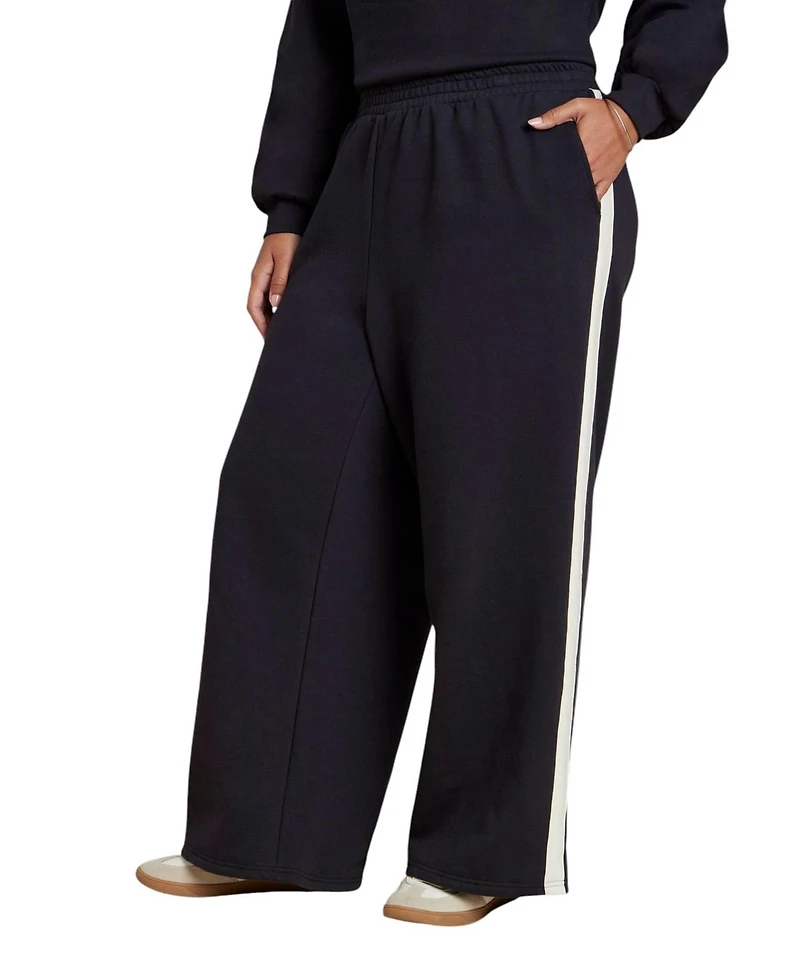 Eloquii Women's Plus Stripe Detail Sweatpant