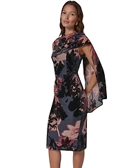 Donna Karan New York Women's Floral Sheath Sleeveless Dress